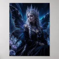 The Fairy of Winter and Her Black Cat Poster