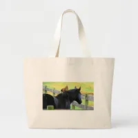 Rooster And Mare Large Tote Bag