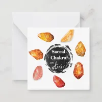 *~* Sacral Chakra Elixir AP64 Stones Emoto Note Card