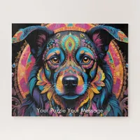 Bohemian Mosaic Majesty The Painted Dog Jigsaw Puzzle
