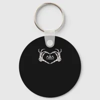 Wizard Classic - Skeleton Hands Heart Keychain