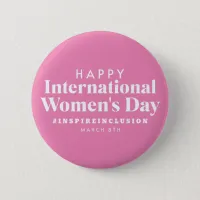 Happy International Women's Day | March 8th Button