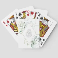 Dreamy Foliage Wedding Green/Blue ID817 Poker Cards