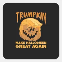 Trumpkin Make Halloween Great Again Funny Politica Square Sticker