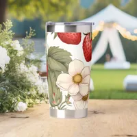 Floral Strawberry Tumbler