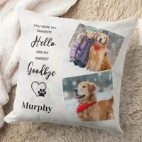 Modern Pet Loss Gift - Personalized Dog Memorial Throw Pillow