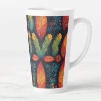 Colorful leaf's in fall latte mug