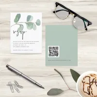 BUDGET Eucalyptus QR Code Script Wedding RSVP