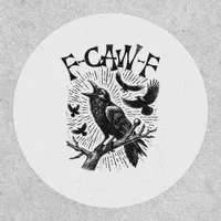 Funny Vintage Crow F-Caw-F Patch
