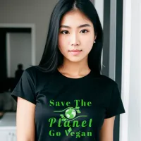 Save The Planet Go Vegan Women's T-Shirt