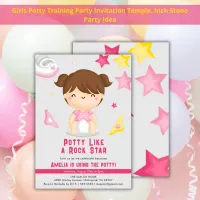 Potty Like A Rock Star Girls Pee Training Party  Invitation