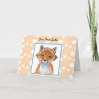 Just Thinking About You, Watercolor Fox Call Me Card