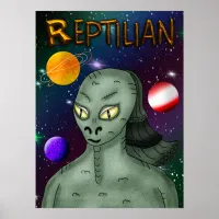 Reptilian Alien with Outer Space