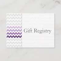 Mod chevron purple Ombre Gift Registry Cards