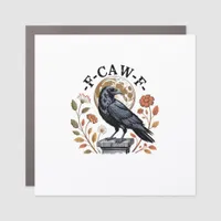 F-Caw-F Raven Moon Gothic Halloween Crow Bird Love Car Magnet
