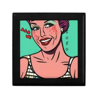 Pretty Retro Pop Art XOXO Gift Box
