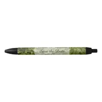 Green Annabelle Hydrangea Wedding Save the Date Pen