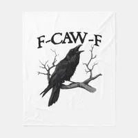 F-Caw-F Classic Vintage Graphic Fleece Blanket