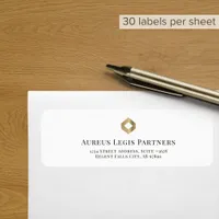 Simple Return Address Labels with Gold Logo