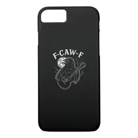F Caw F Funny Crow Guitar Halloween Vintage Style iPhone 8/7 Case