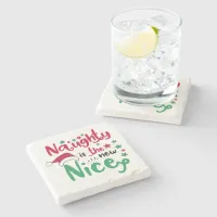 naughty is the new nice stone coaster