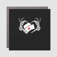 Skeleton Hand Heart Lazy Diy Halloween Costume Nur Car Magnet