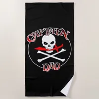 Captain Dad Beach Towel