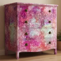 Vintage Faded Pink Watercolor Damask Decoupage Tissue Paper