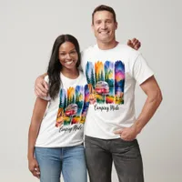 Camping Mode Van Lake Night T-Shirt