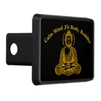 Golden Buddha Statue in Meditation Hitch Cover