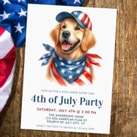 Dog 4th Of July Party Patriotic Labrador Retriever Invitation