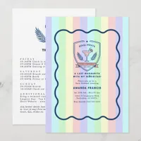 Preppy Pastel Last Margarita Bachelorette Weekend Invitation