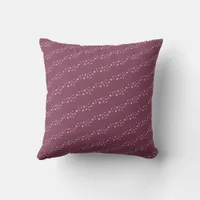 Faux Gold Silver Stars Patterned Dusky Rose Pink Throw Pillow