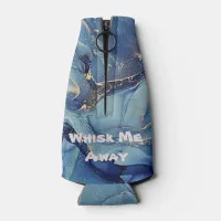 Whisk me away Blue Marble Monogrammed | Bottle Cooler