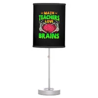 Math Teachers Brains Skeleton Hand Heart Halloween Table Lamp