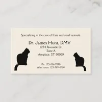 Bus. Card - Veterinarian - Cat