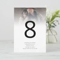 Modern Photo Overlay Guest Names Table Number