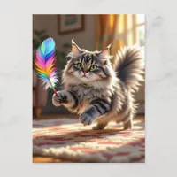A Sweet Cat to Keep in Touch Postcard
