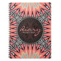 Pink Tribal Modern Aztec Girl Diary Notebook