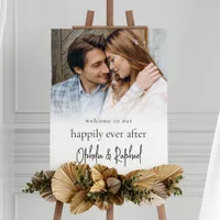 Modern Photo Overlay Script Welcome Wedding Foam Board