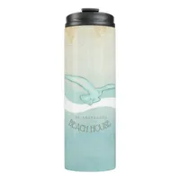 Beach House Seagull Aqua Blue ID623 Thermal Tumbler