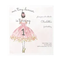 BUDGET Tiny Dancer Pink Ballet Invitation Notepad