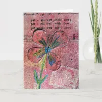 Petals, Mixed Media Birthday Card