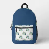 Watercolor Rainbow Pattern Printed Backpack