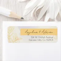  Modern Chic Leaf Wedding Return Address Labels
