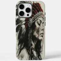 Strong Indian girl warrior in tradition iPhone 16 Pro Max Case