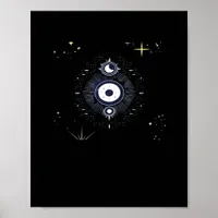Whimsigoth Night Sky Sun Moon Witchy Classic Vinta Poster