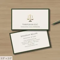 Upscale Attorney Legal Office Law Firm Business Card