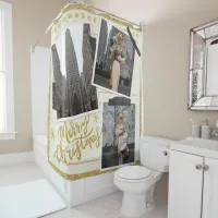 Merry Christmas from the Rockefeller Plaza in NYC Shower Curtain