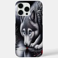 Serene White Wolf Scene iPhone 16 Pro Max Case